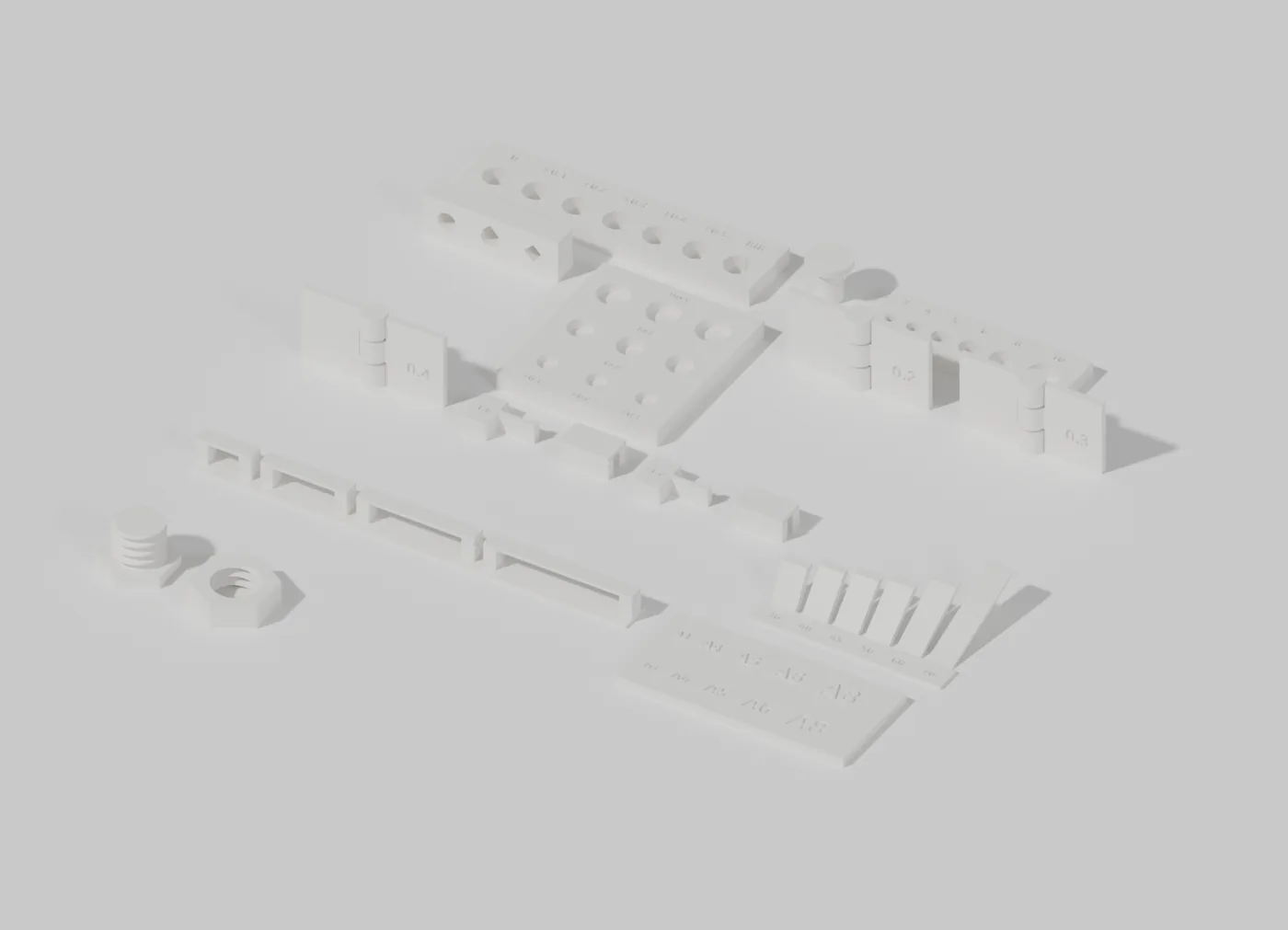 Fit and tolerance test parts