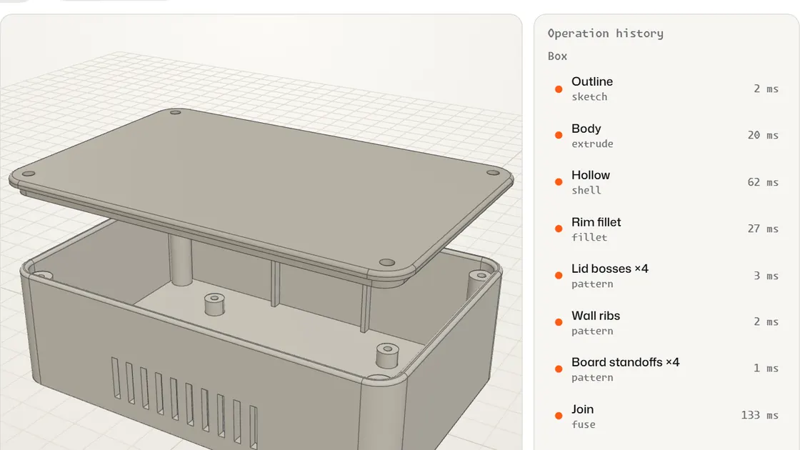 FORMTRACE with the enclosure built at a 2.4 mm wall, and its operation history